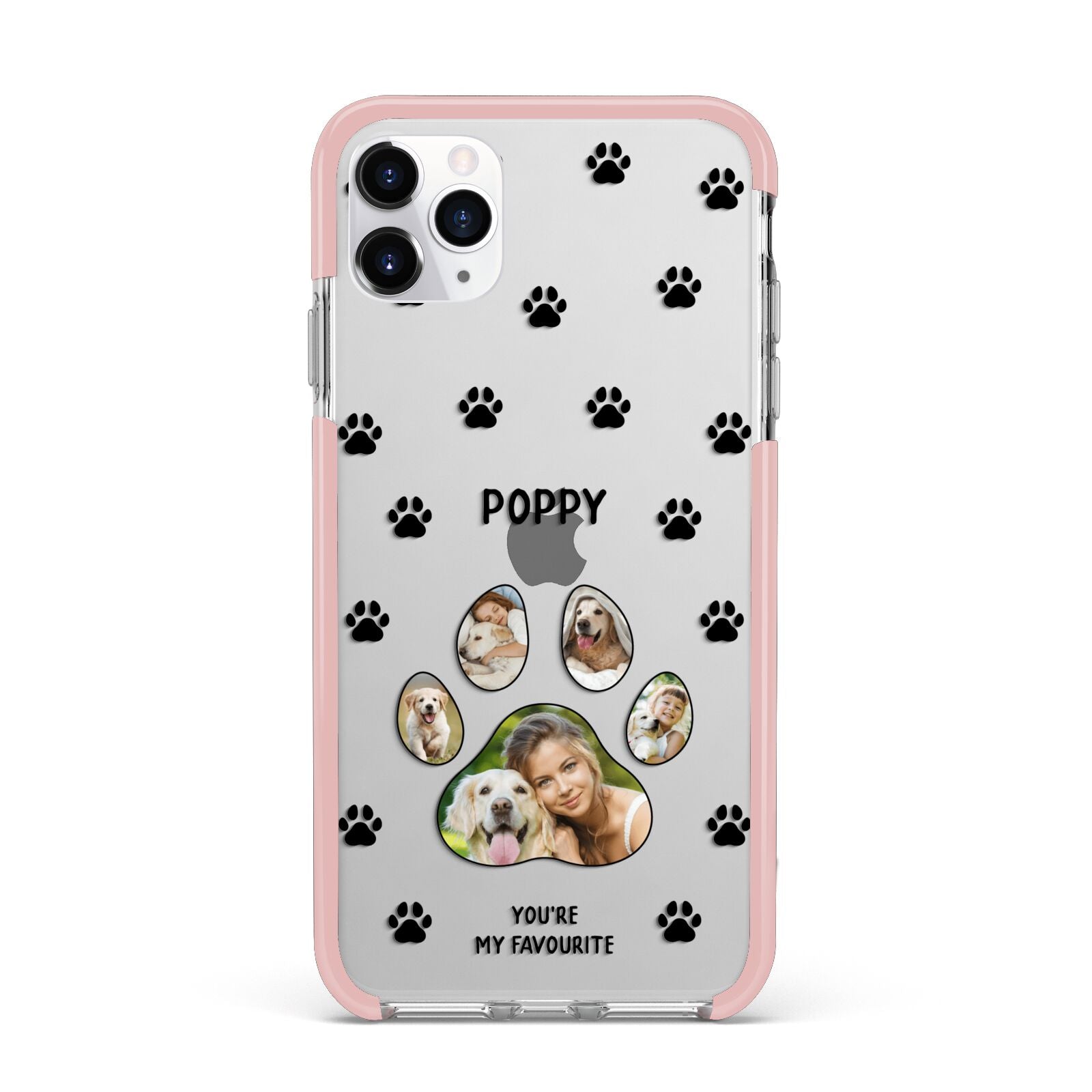 Favourite Dog Photos Personalised iPhone 11 Pro Max Impact Pink Edge Case