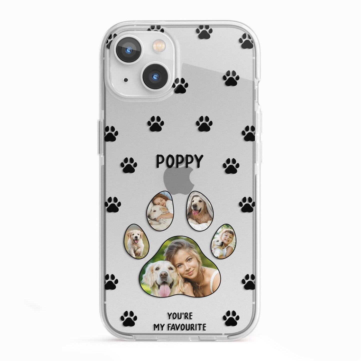 Favourite Dog Photos Personalised iPhone 13 TPU Impact Case with White Edges