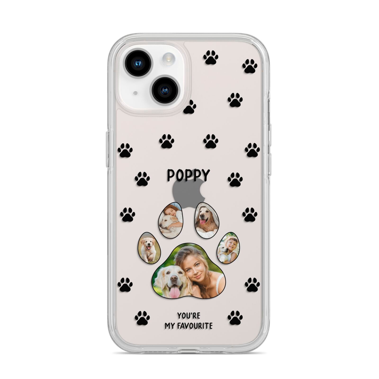 Favourite Dog Photos Personalised iPhone 14 Clear Tough Case Starlight
