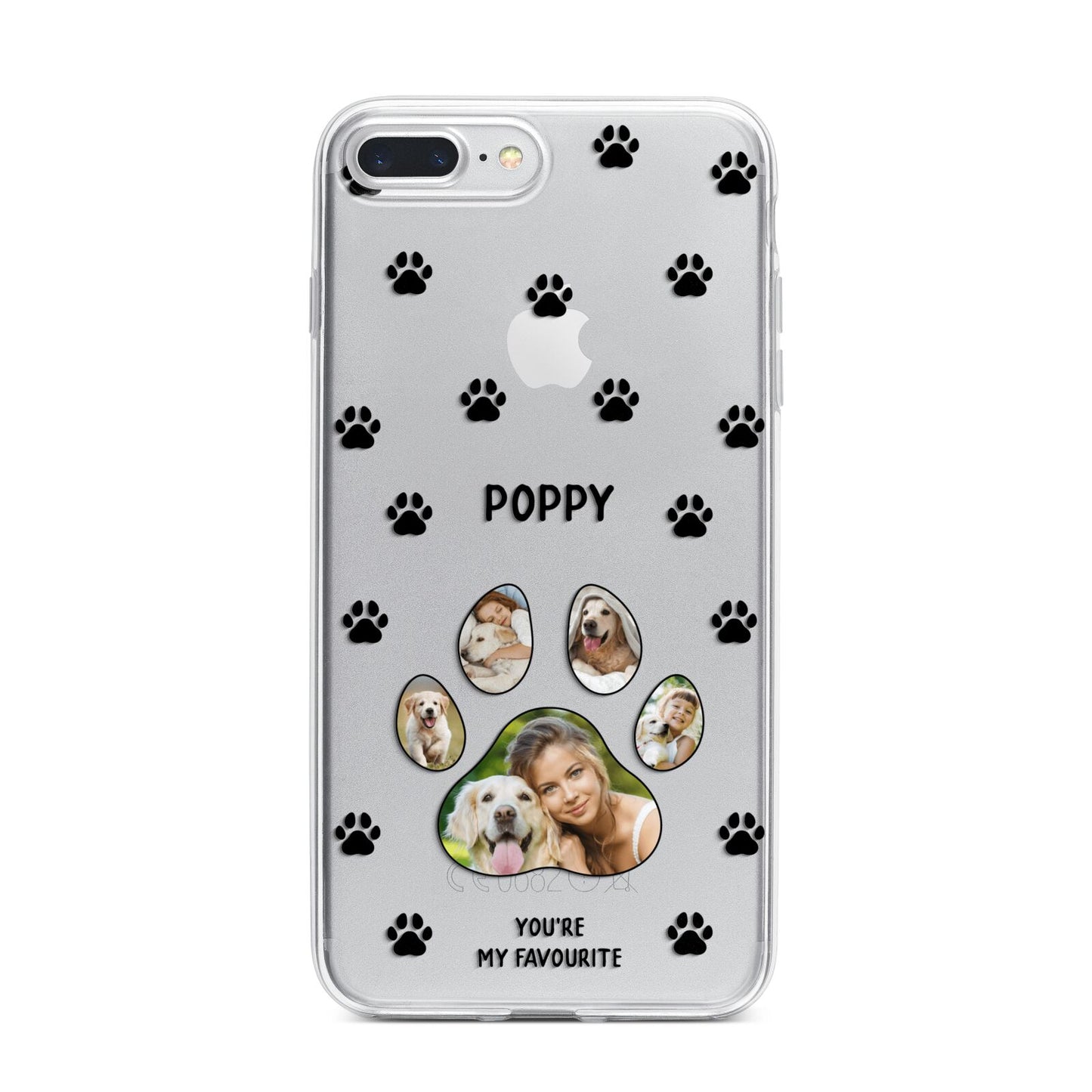 Favourite Dog Photos Personalised iPhone 7 Plus Bumper Case on Silver iPhone
