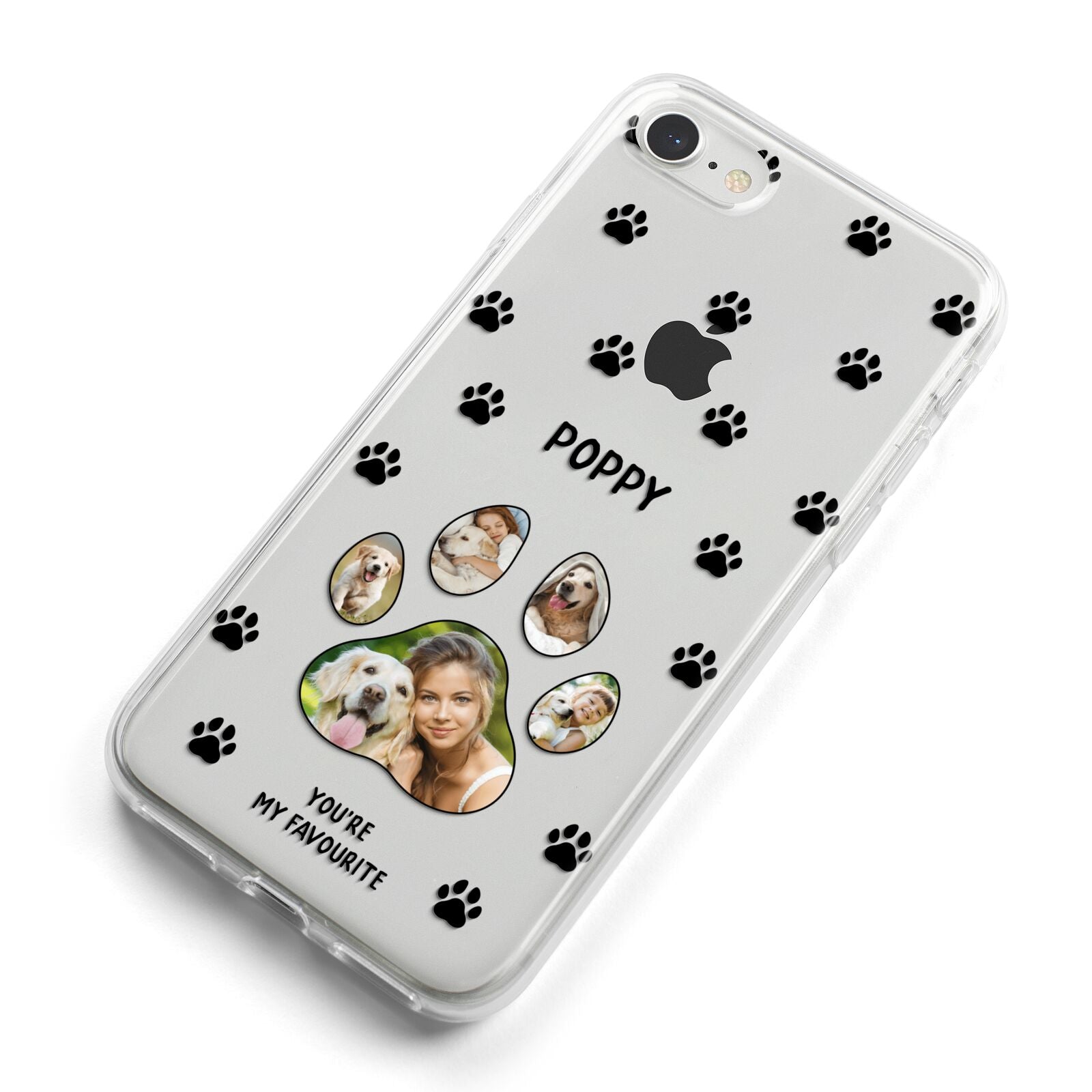 Favourite Dog Photos Personalised iPhone 8 Bumper Case on Silver iPhone Alternative Image