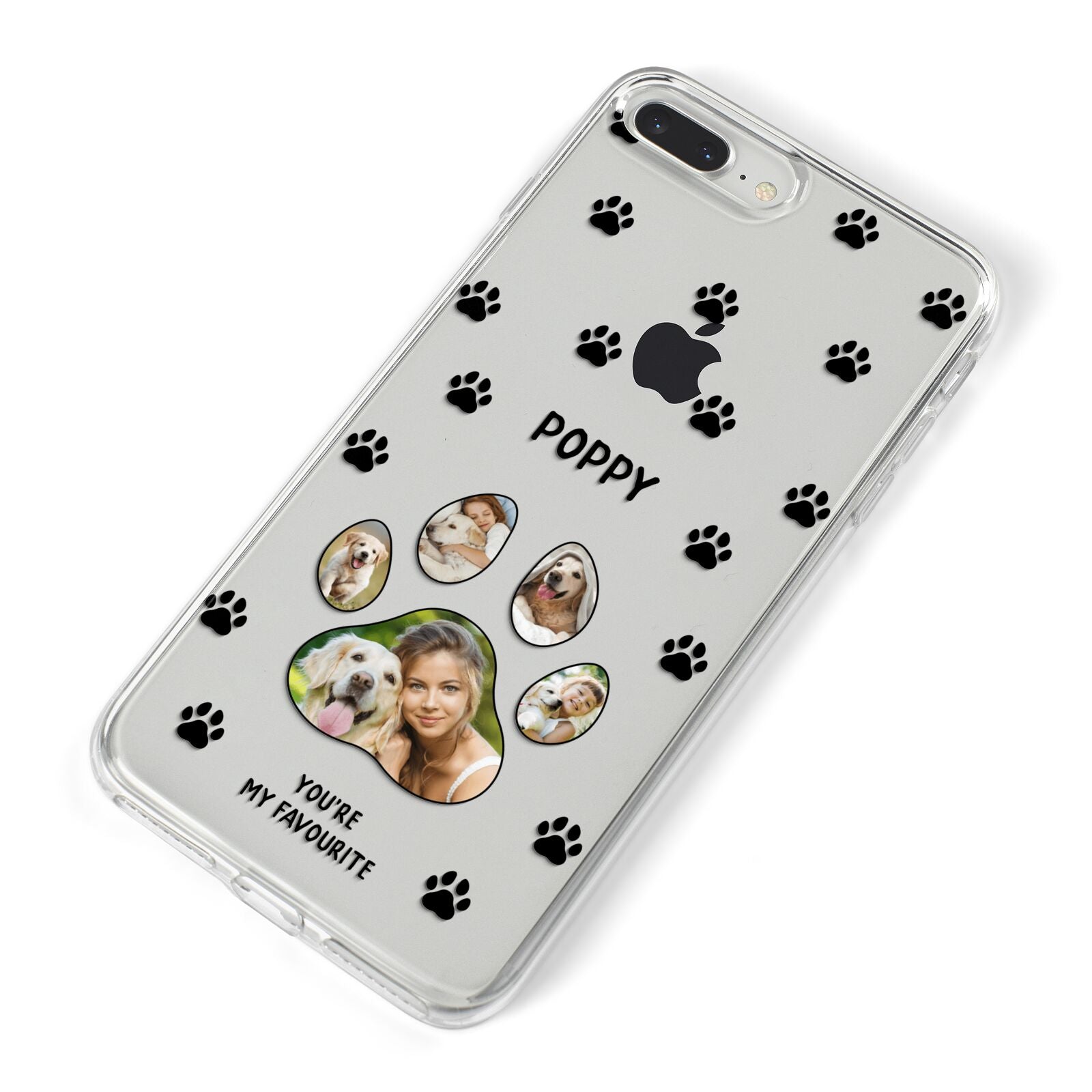 Favourite Dog Photos Personalised iPhone 8 Plus Bumper Case on Silver iPhone Alternative Image