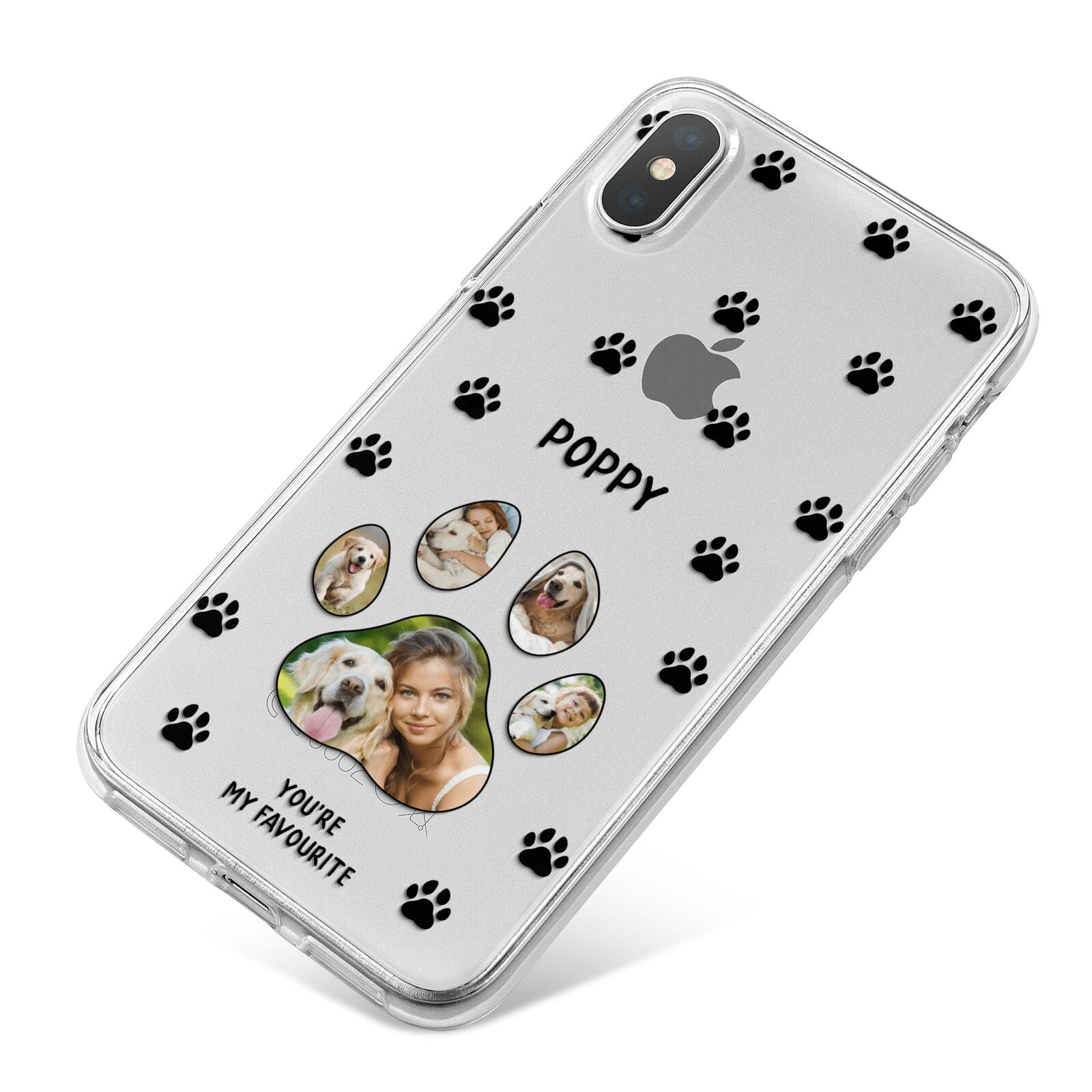 Favourite Dog Photos Personalised iPhone X Bumper Case on Silver iPhone