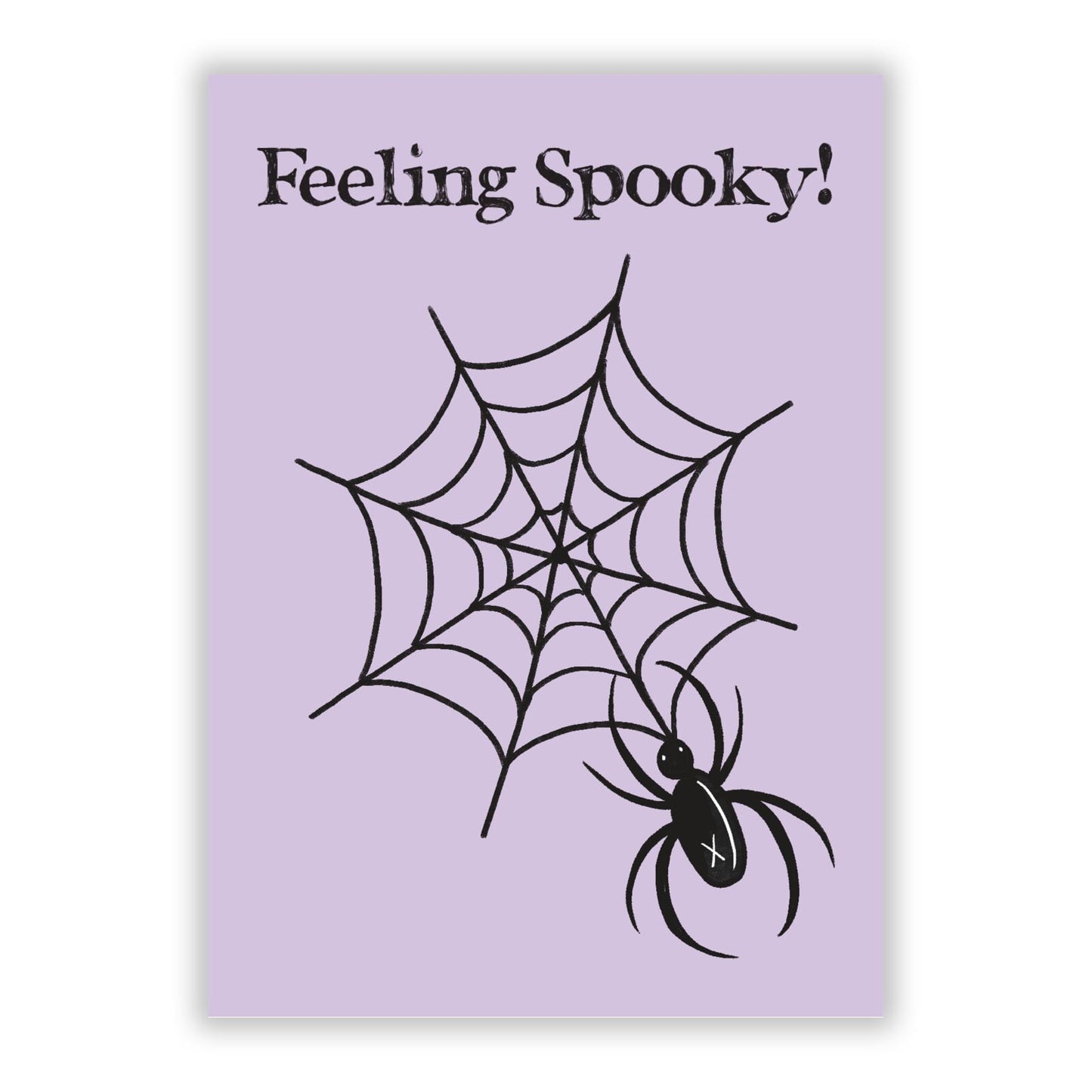 Feeling Spooky Spider A5 Flat Greetings Card