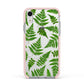Fern Leaf Apple iPhone XR Impact Case Pink Edge on Silver Phone