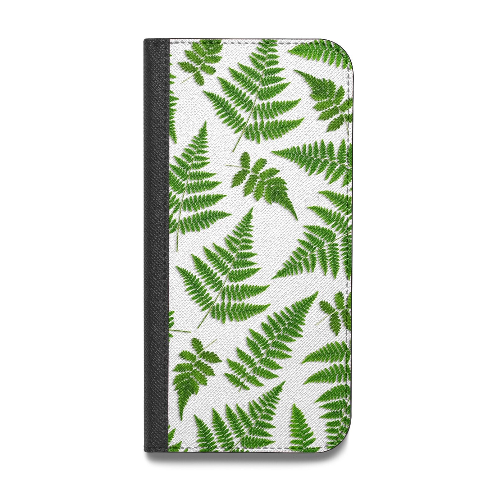 Fern Leaf Vegan Leather Flip iPhone Case