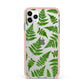 Fern Leaf iPhone 11 Pro Max Impact Pink Edge Case