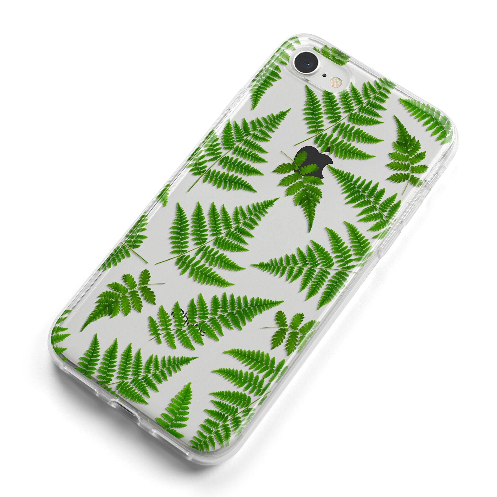 Fern Leaf iPhone 8 Bumper Case on Silver iPhone Alternative Image