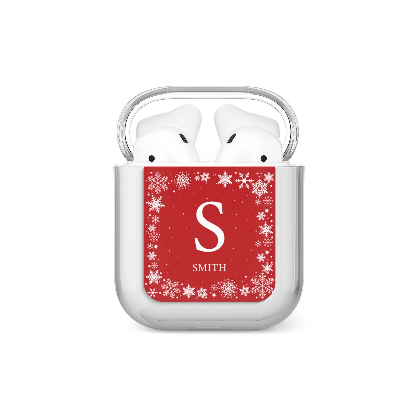 Festive Monogram Personalised AirPods Case