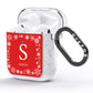 Festive Monogram Personalised AirPods Glitter Case Side Image
