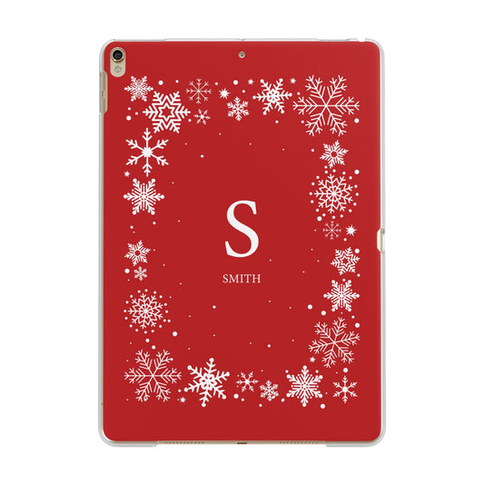 Festive Monogram Personalised Apple iPad Gold Case