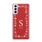 Festive Monogram Personalised Samsung S21 Plus Case