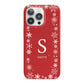 Festive Monogram Personalised iPhone 13 Pro Full Wrap 3D Snap Case