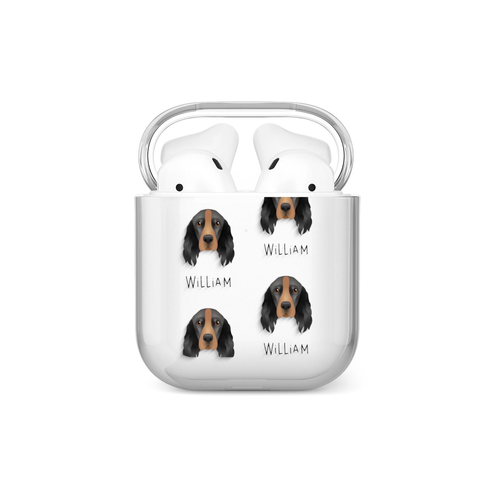 Field Spaniel Icon with Name AirPods Case