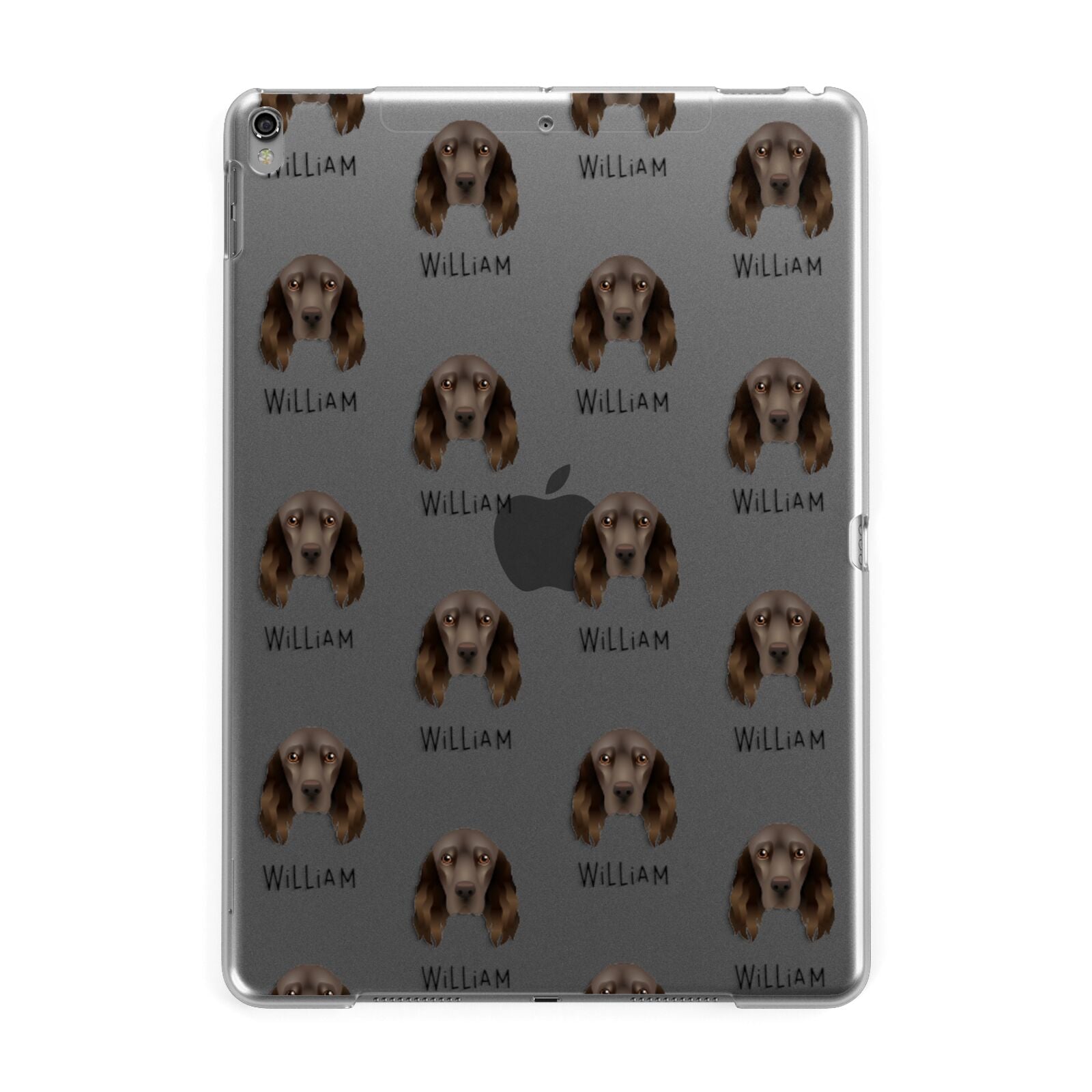 Field Spaniel Icon with Name Apple iPad Grey Case