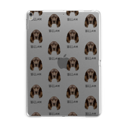 Field Spaniel Icon with Name Apple iPad Silver Case