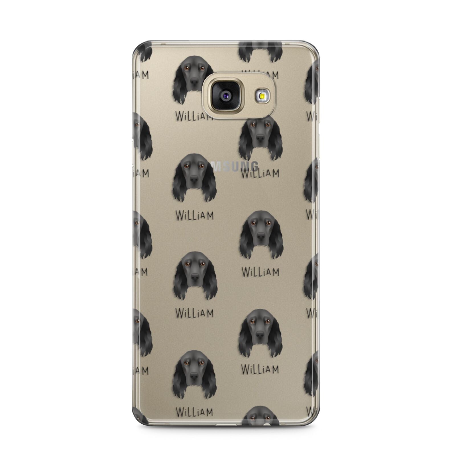 Field Spaniel Icon with Name Samsung Galaxy A5 2016 Case on gold phone