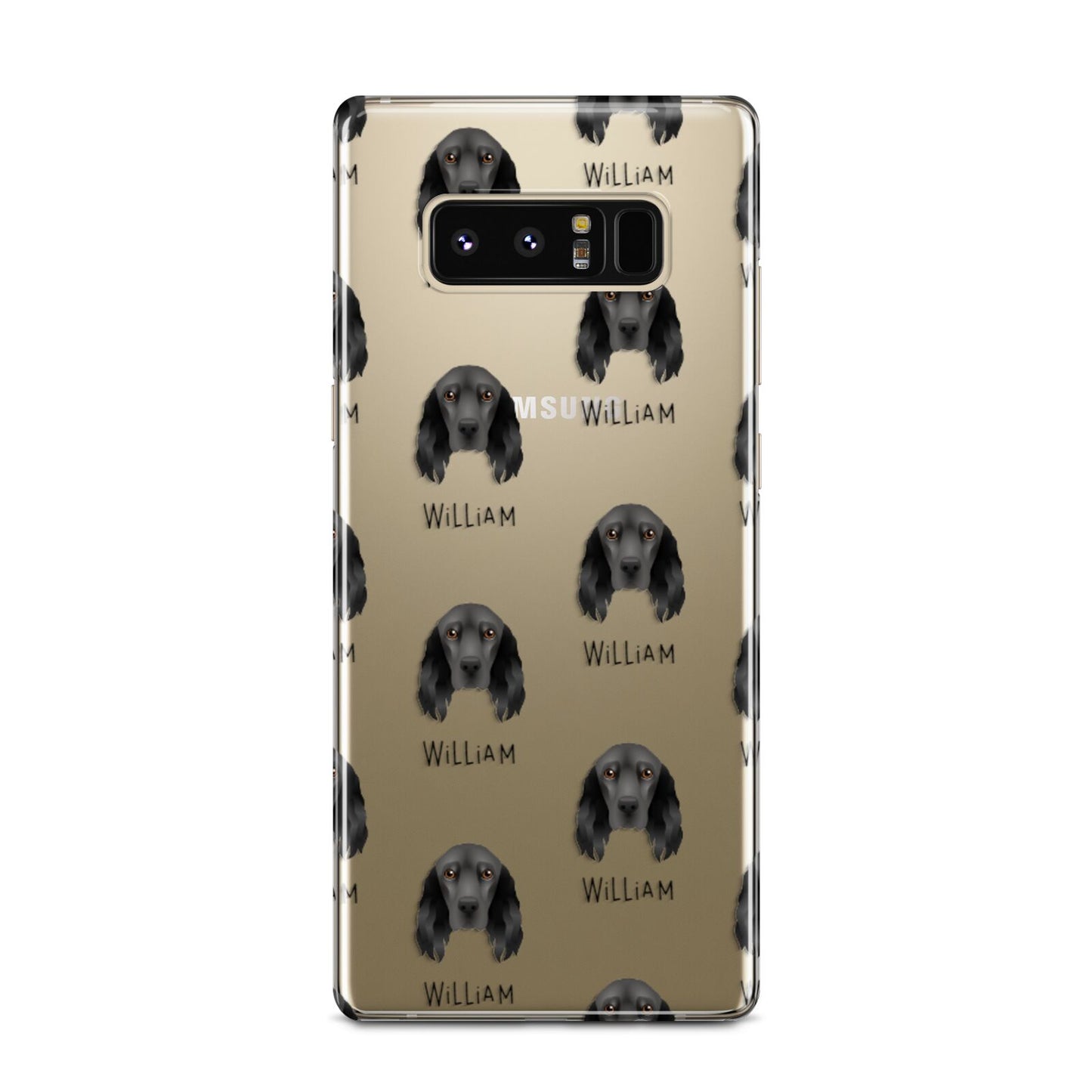 Field Spaniel Icon with Name Samsung Galaxy Note 8 Case