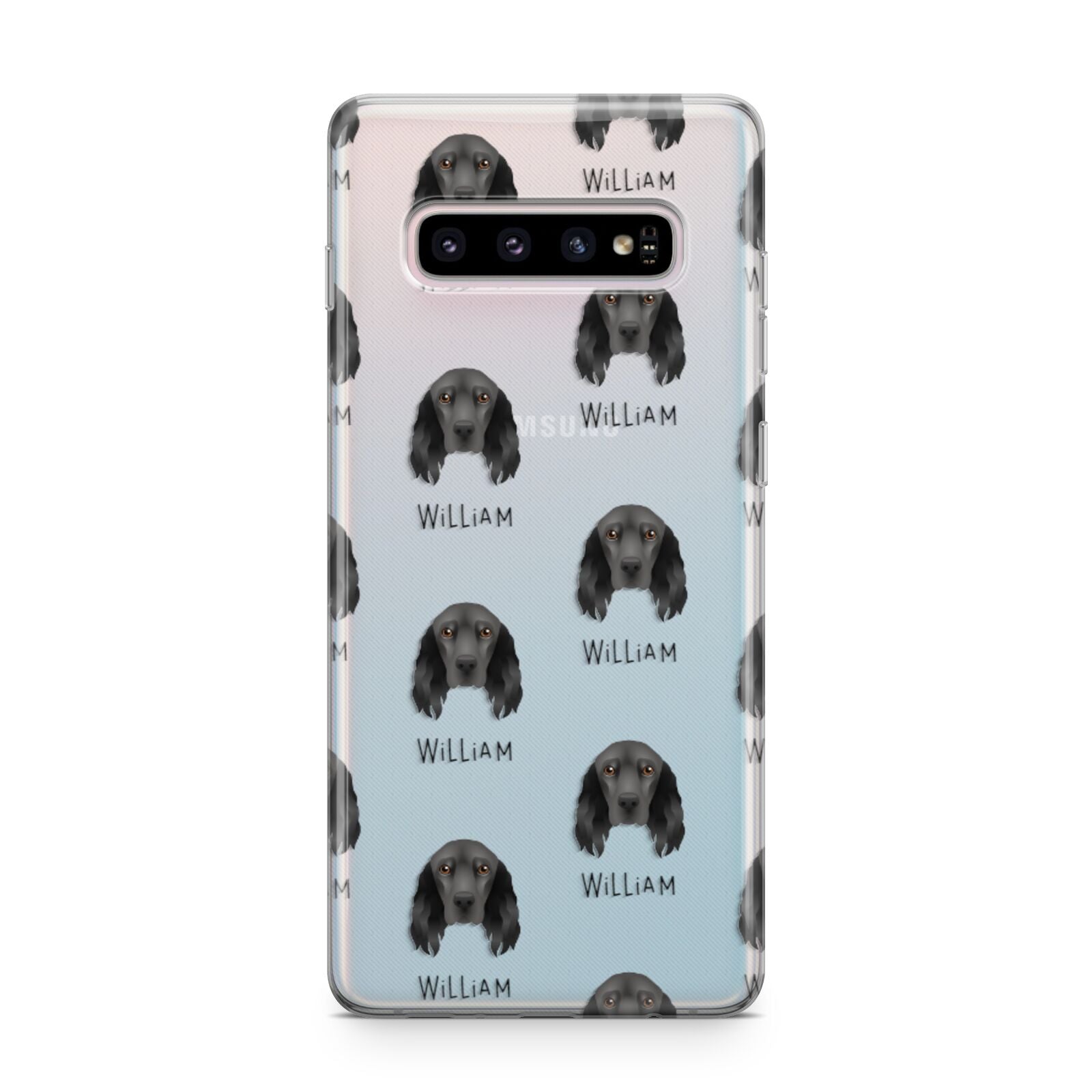Field Spaniel Icon with Name Samsung Galaxy S10 Plus Case