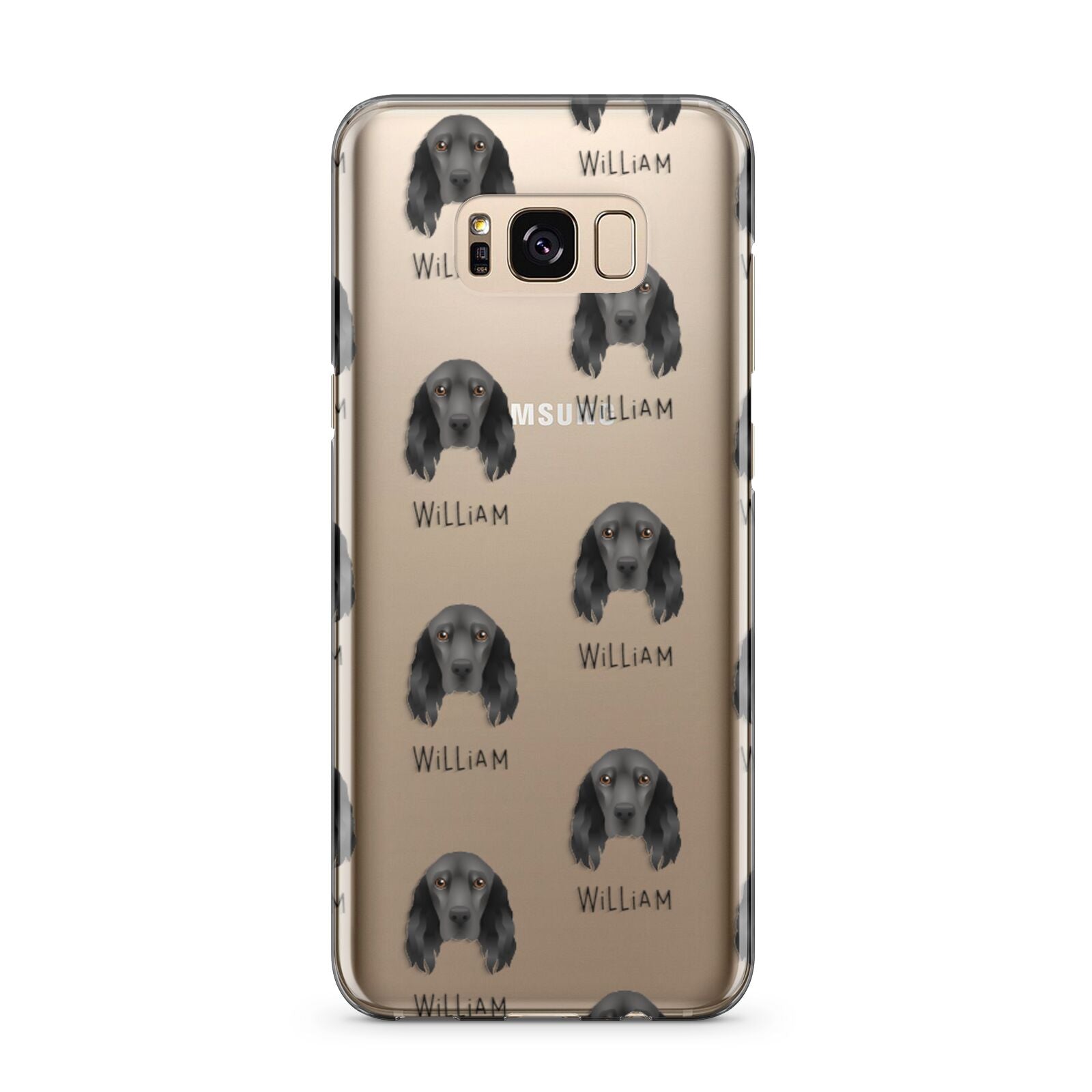 Field Spaniel Icon with Name Samsung Galaxy S8 Plus Case