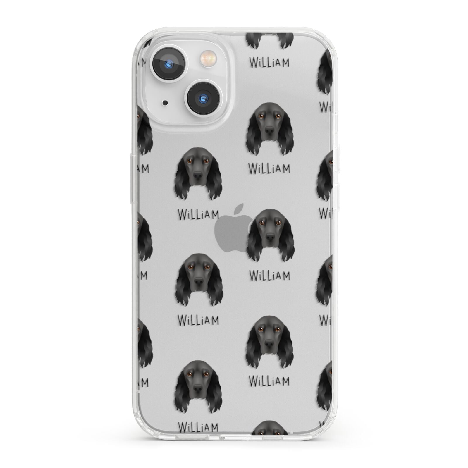 Field Spaniel Icon with Name iPhone 13 Clear Bumper Case