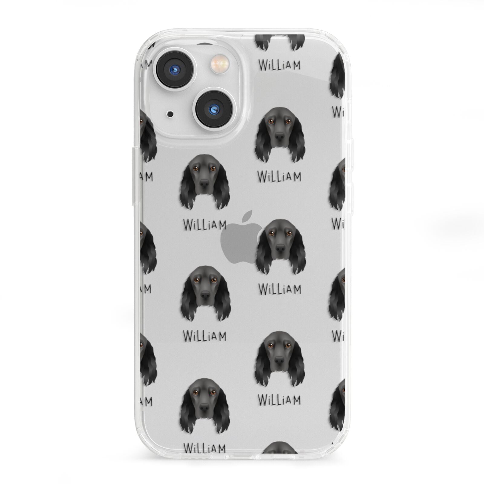 Field Spaniel Icon with Name iPhone 13 Mini Clear Bumper Case