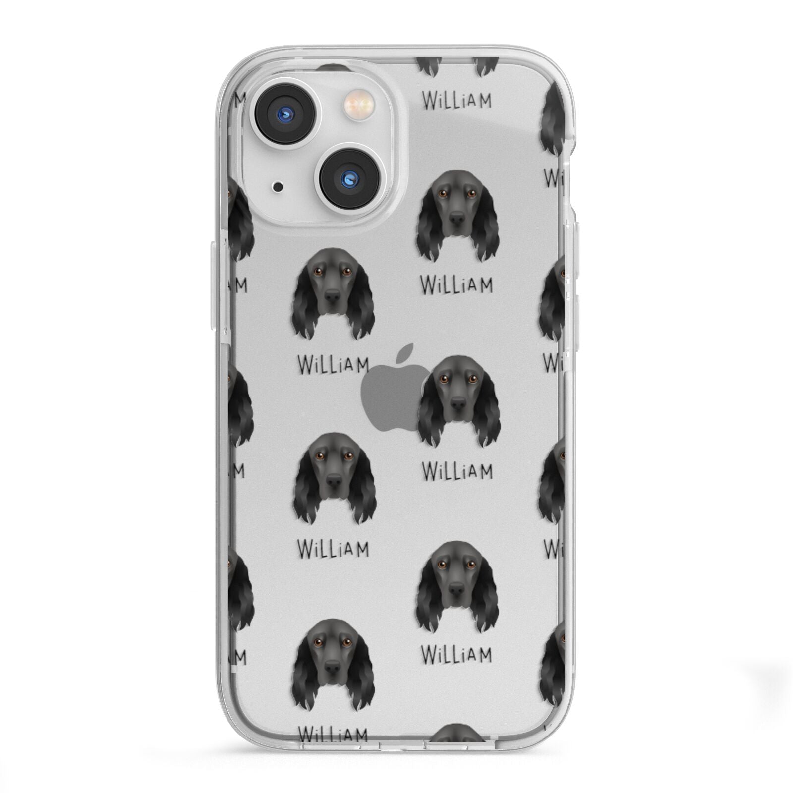 Field Spaniel Icon with Name iPhone 13 Mini TPU Impact Case with White Edges