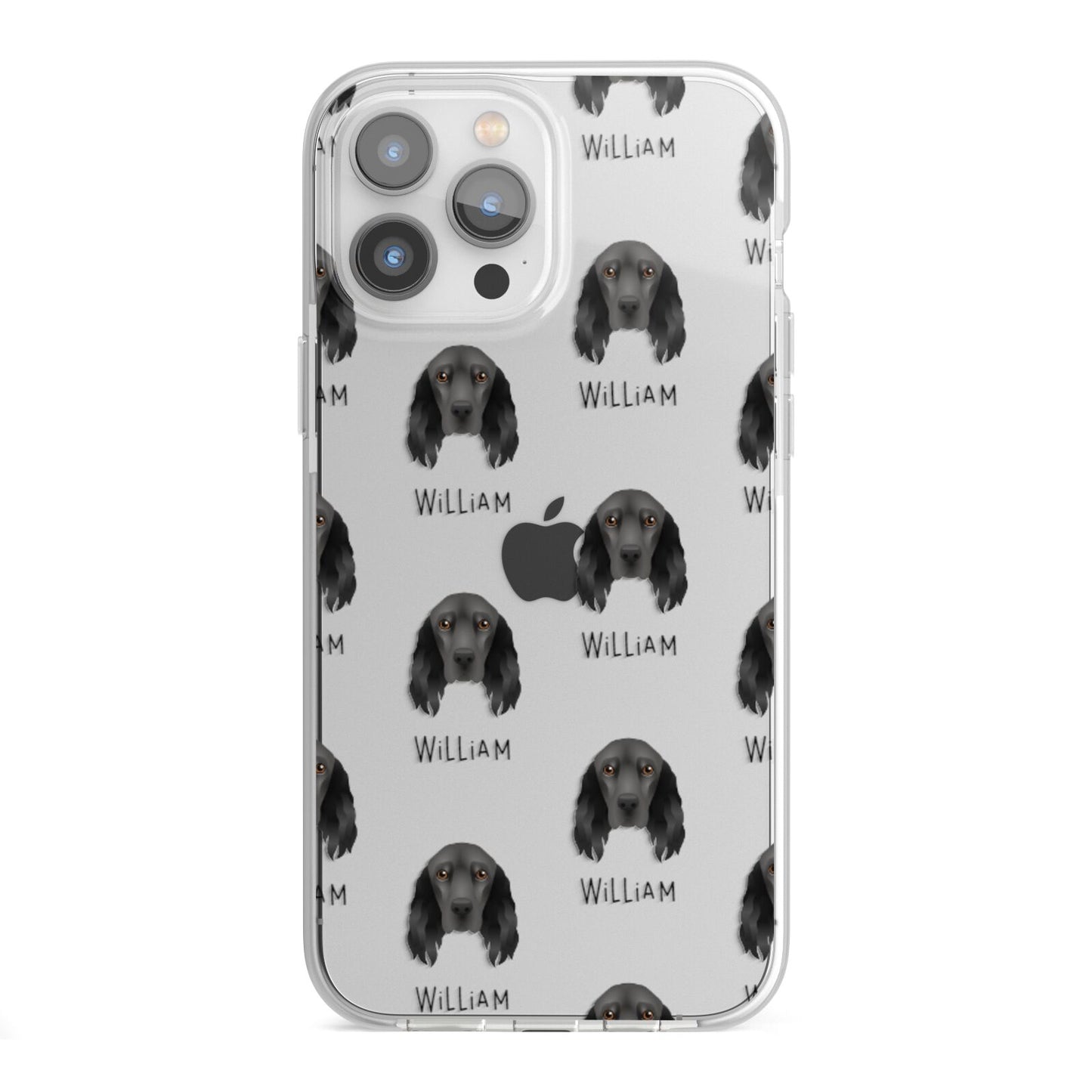 Field Spaniel Icon with Name iPhone 13 Pro Max TPU Impact Case with White Edges