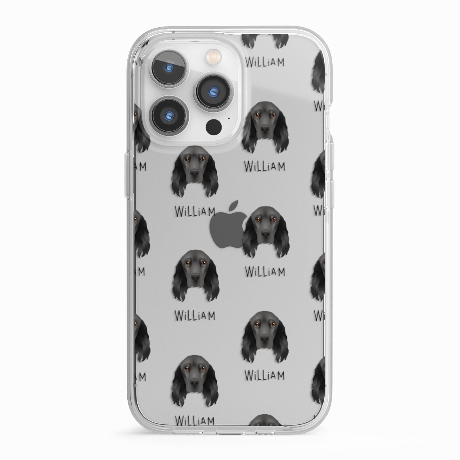 Field Spaniel Icon with Name iPhone 13 Pro TPU Impact Case with White Edges