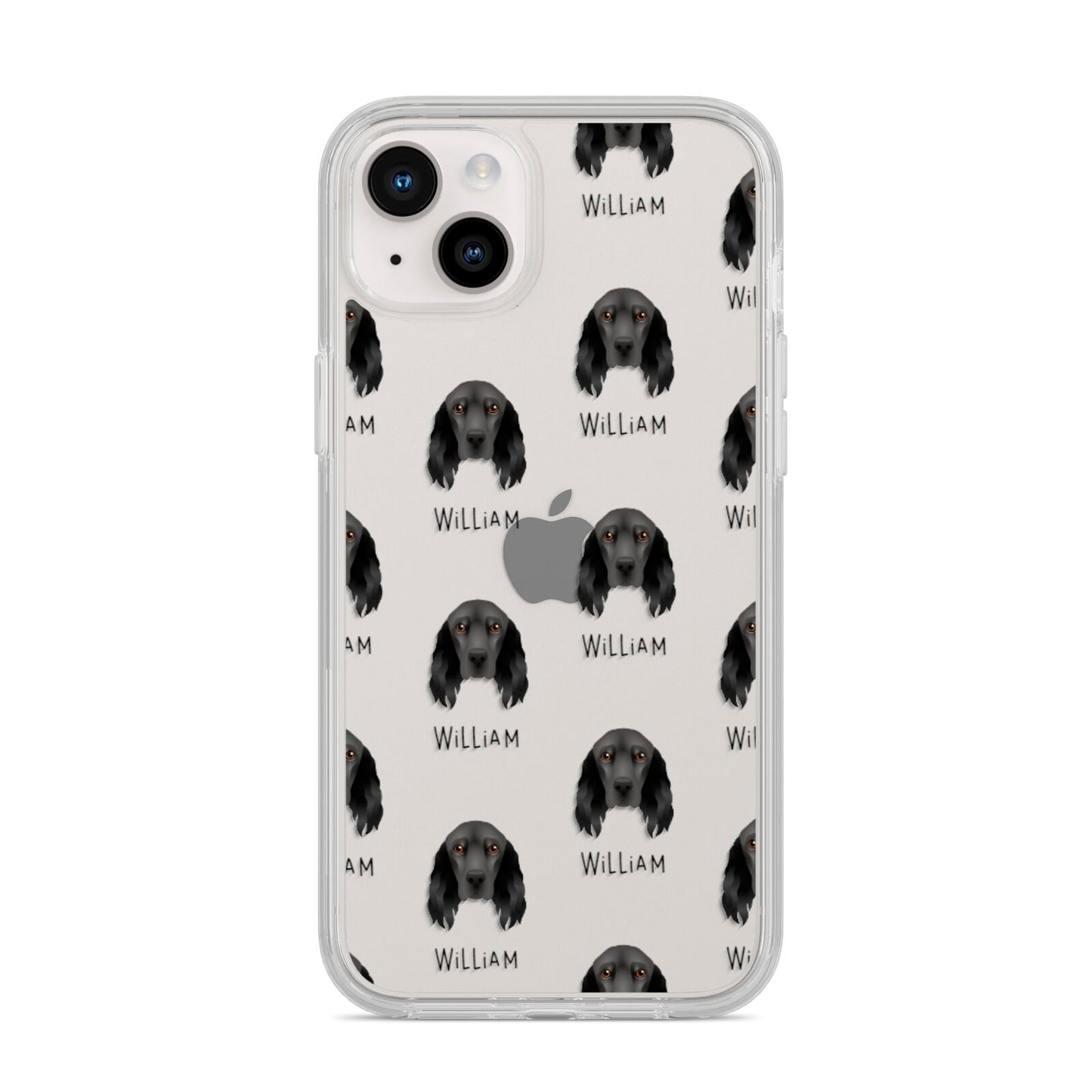 Field Spaniel Icon with Name iPhone 14 Plus Clear Tough Case Starlight