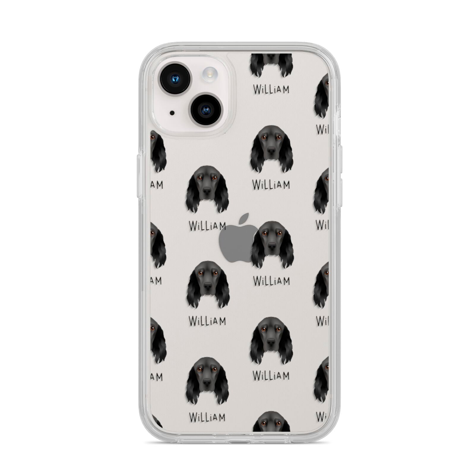 Field Spaniel Icon with Name iPhone 14 Plus Clear Tough Case Starlight