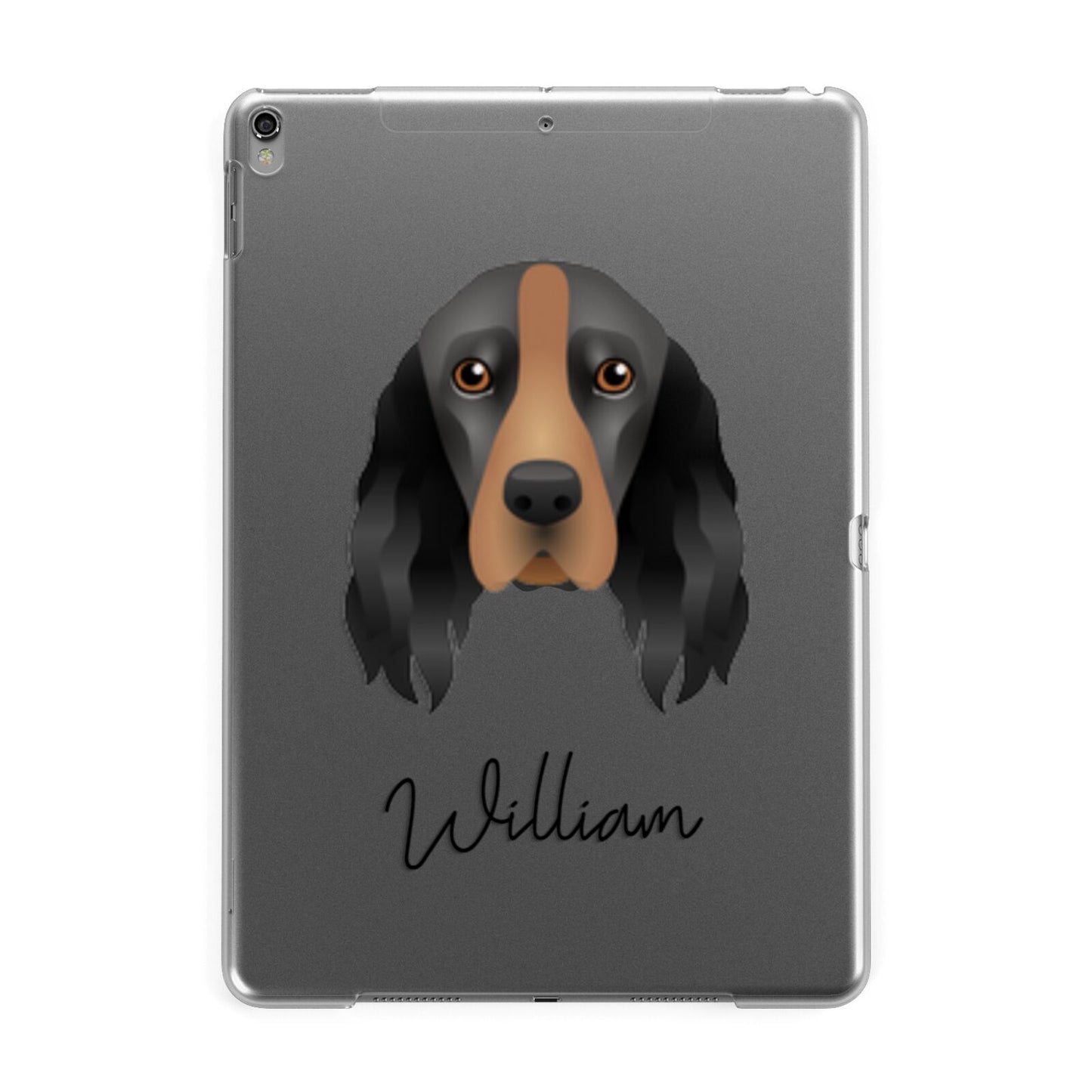 Field Spaniel Personalised Apple iPad Grey Case