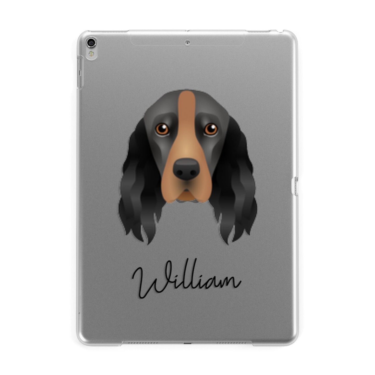 Field Spaniel Personalised Apple iPad Silver Case