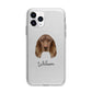 Field Spaniel Personalised Apple iPhone 11 Pro in Silver with Bumper Case