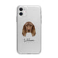 Field Spaniel Personalised Apple iPhone 11 in White with Bumper Case