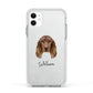 Field Spaniel Personalised Apple iPhone 11 in White with White Impact Case