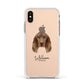 Field Spaniel Personalised Apple iPhone Xs Impact Case White Edge on Gold Phone