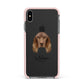 Field Spaniel Personalised Apple iPhone Xs Max Impact Case Pink Edge on Black Phone
