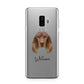 Field Spaniel Personalised Samsung Galaxy S9 Plus Case on Silver phone