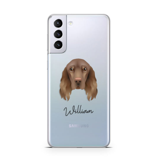 Field Spaniel Personalised Samsung S21 Plus Phone Case