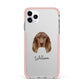 Field Spaniel Personalised iPhone 11 Pro Max Impact Pink Edge Case