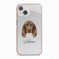 Field Spaniel Personalised iPhone 13 TPU Impact Case with Pink Edges