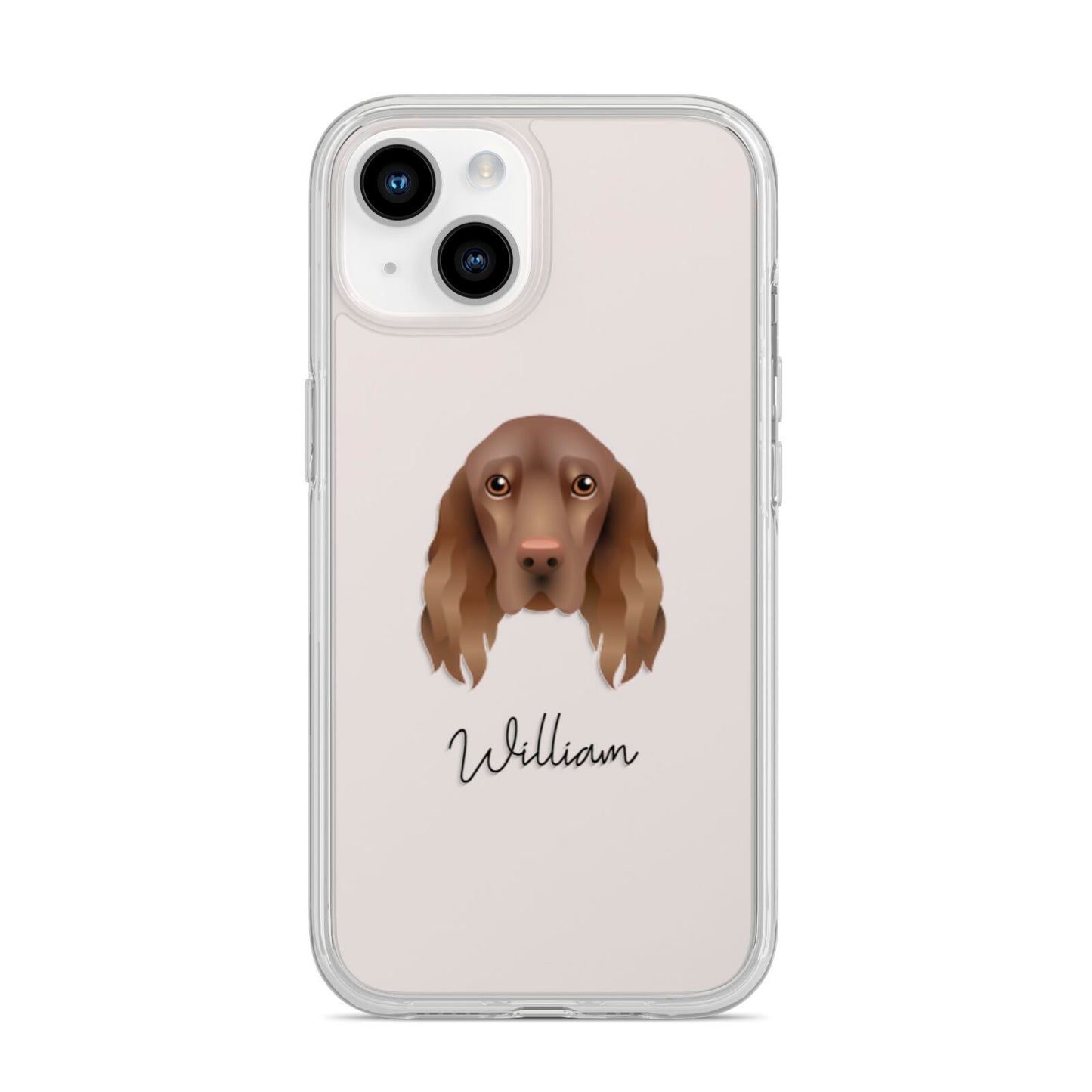 Field Spaniel Personalised iPhone 14 Clear Tough Case Starlight