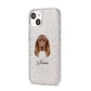 Field Spaniel Personalised iPhone 14 Glitter Tough Case Starlight Angled Image
