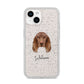 Field Spaniel Personalised iPhone 14 Glitter Tough Case Starlight
