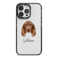 Field Spaniel Personalised iPhone 14 Pro Max Black Impact Case on Silver phone
