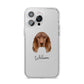 Field Spaniel Personalised iPhone 14 Pro Max Clear Tough Case Silver