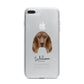 Field Spaniel Personalised iPhone 7 Plus Bumper Case on Silver iPhone