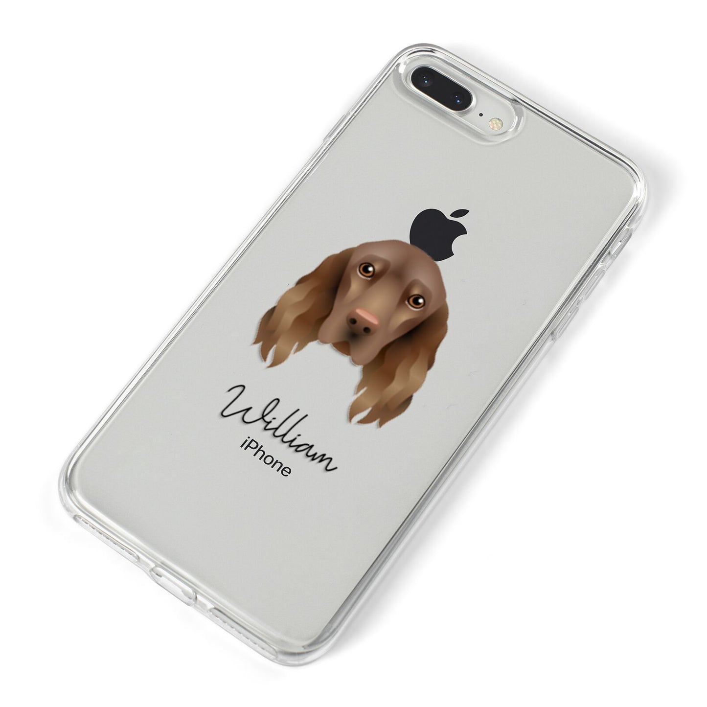 Field Spaniel Personalised iPhone 8 Plus Bumper Case on Silver iPhone Alternative Image