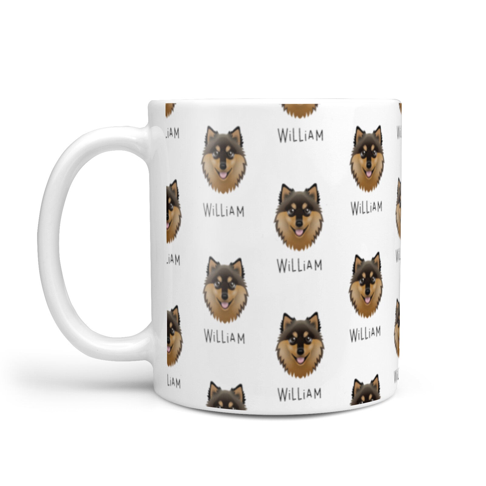 Finnish Lapphund Icon with Name 10oz Mug Alternative Image 1